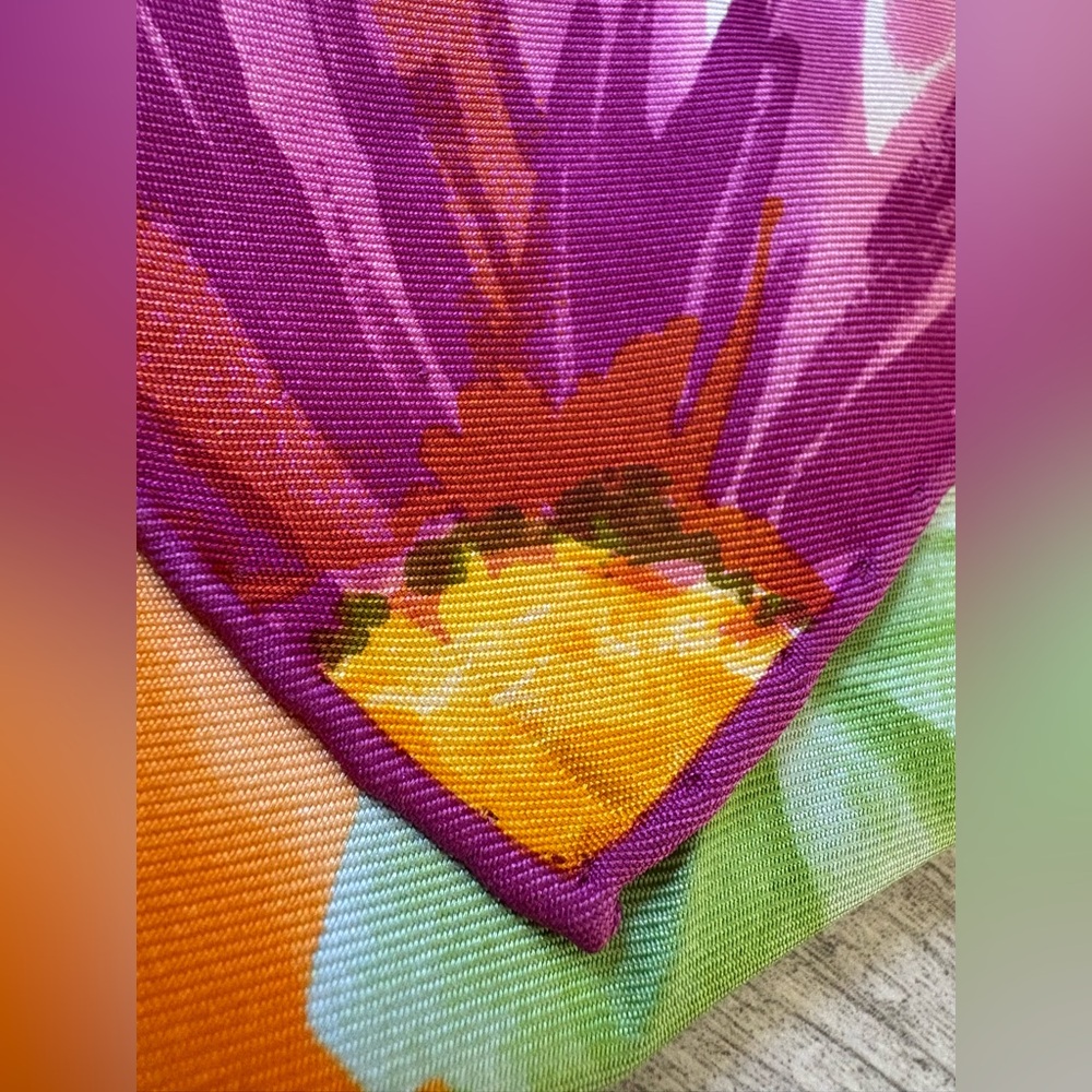 Gucci Floral Patchwork Silk Scarf Multicolor - Picture 5 of 11